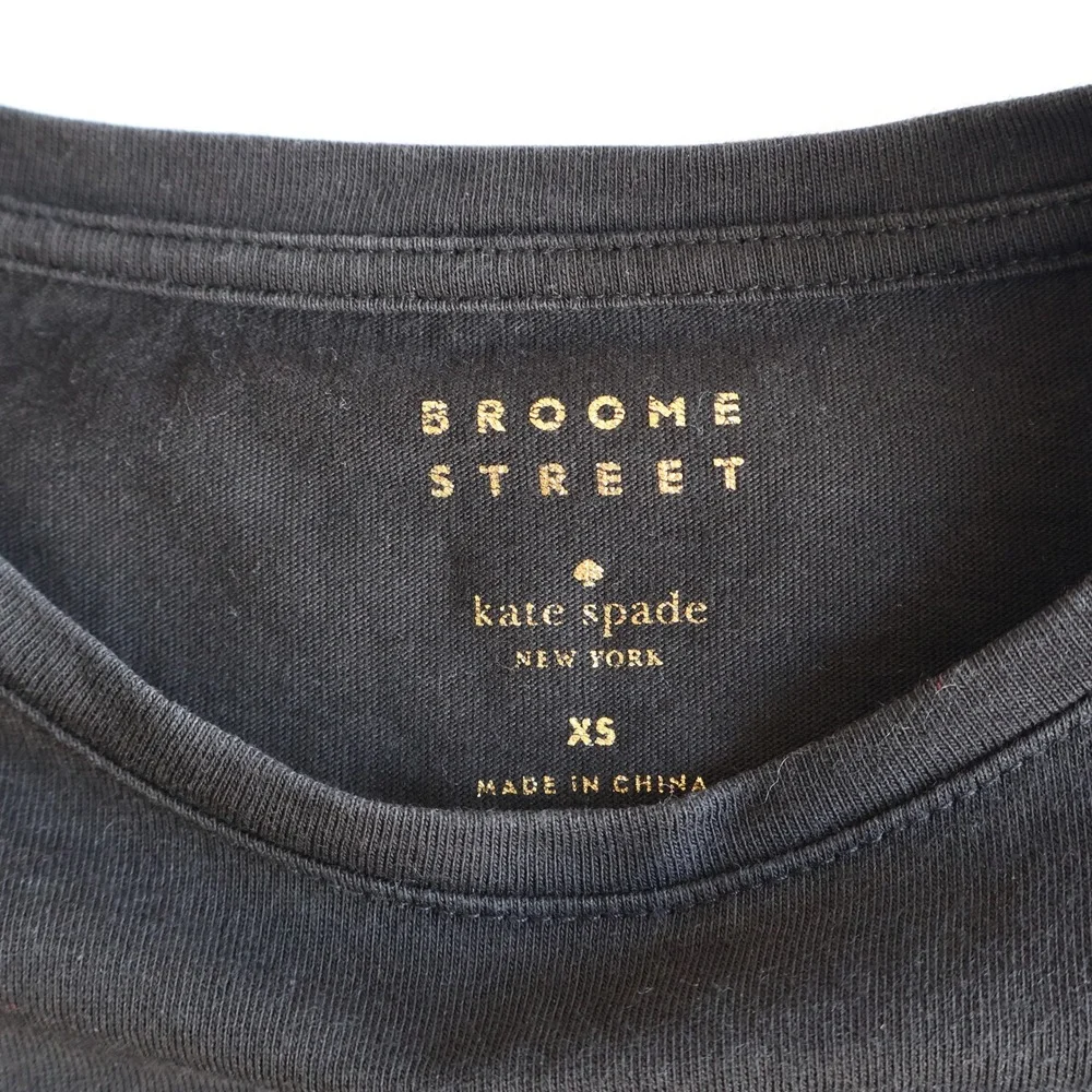 Kate Spade Black Broome Street Ruffled Sleeve Blouse Women's Size XS